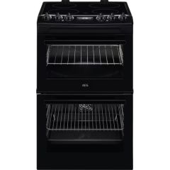 AEG CCX1530ACB Black 55cm SurroundCook Ceramic Cooker with Double Oven