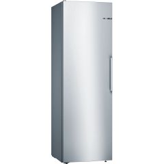 Bosch KSV36VLEP Inox Look 186X60 Upright Fridge, Vitafresh, Bottle Rack, Led Light, 7 Glass Shelves,