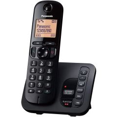 Panasonic KX-TGC220EB Black DECT Single Phone Answermachine Call Block
