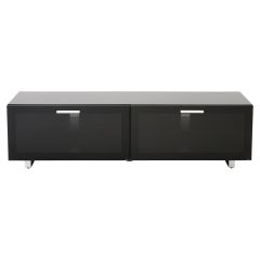TTAP SOR-1600-BLK Black Sorrento Modern High Gloss TV Cabinet