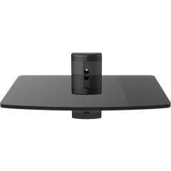 TTAP TTD-1-SHELF Single Black Glass Wall Shelf