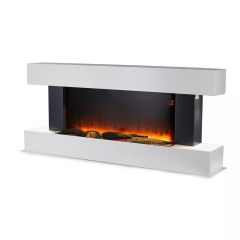Warmlite WL45033N White Hingham Wall Mounted Fireplace Suite