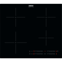 Zanussi ZIAN644K Black 4 zone Induction Hob with Boil Assist