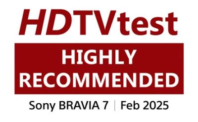 Sony Bravia 7 Highly Recommended by HDTV Test