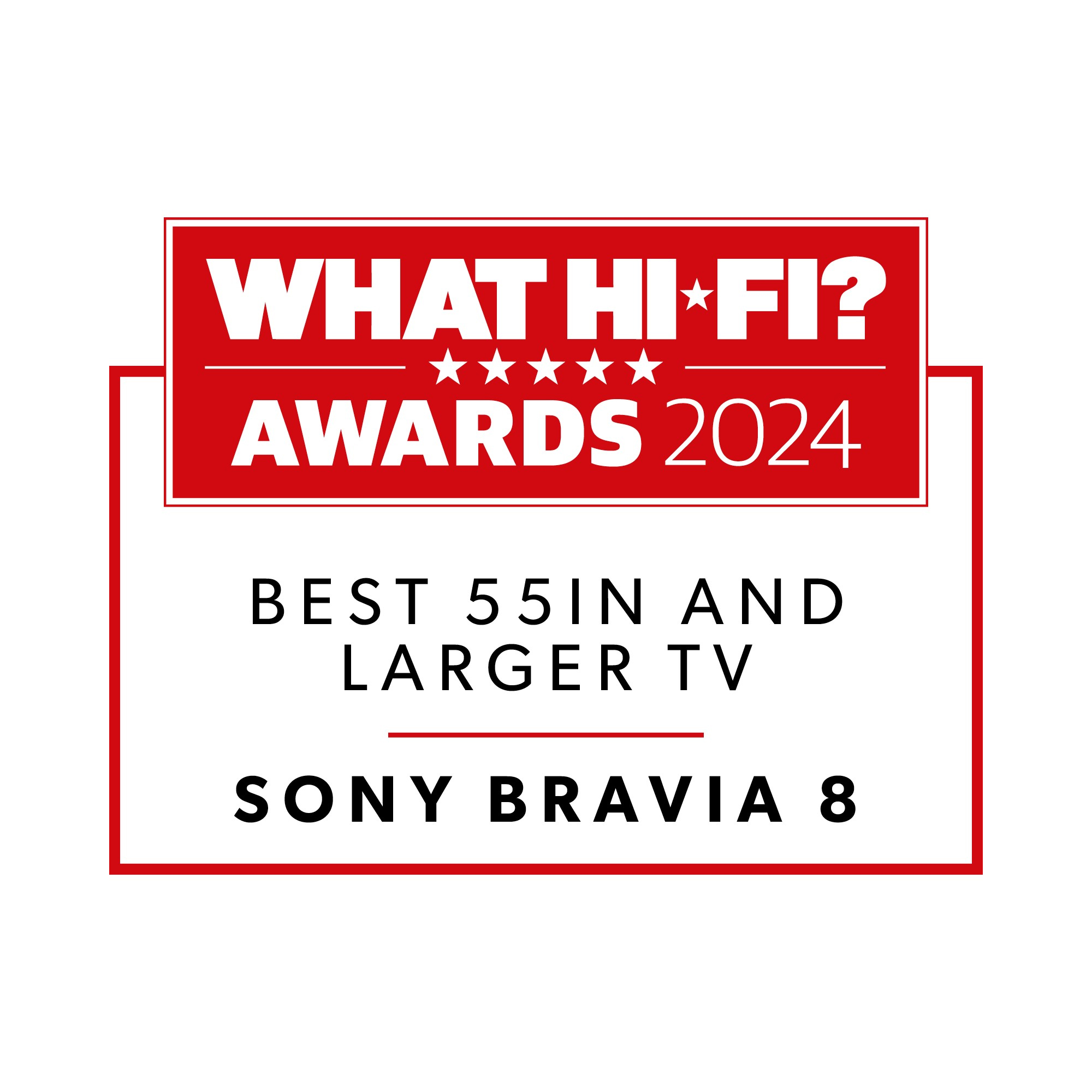2024 Sony Bravia 8 XR80 What Hifi Award